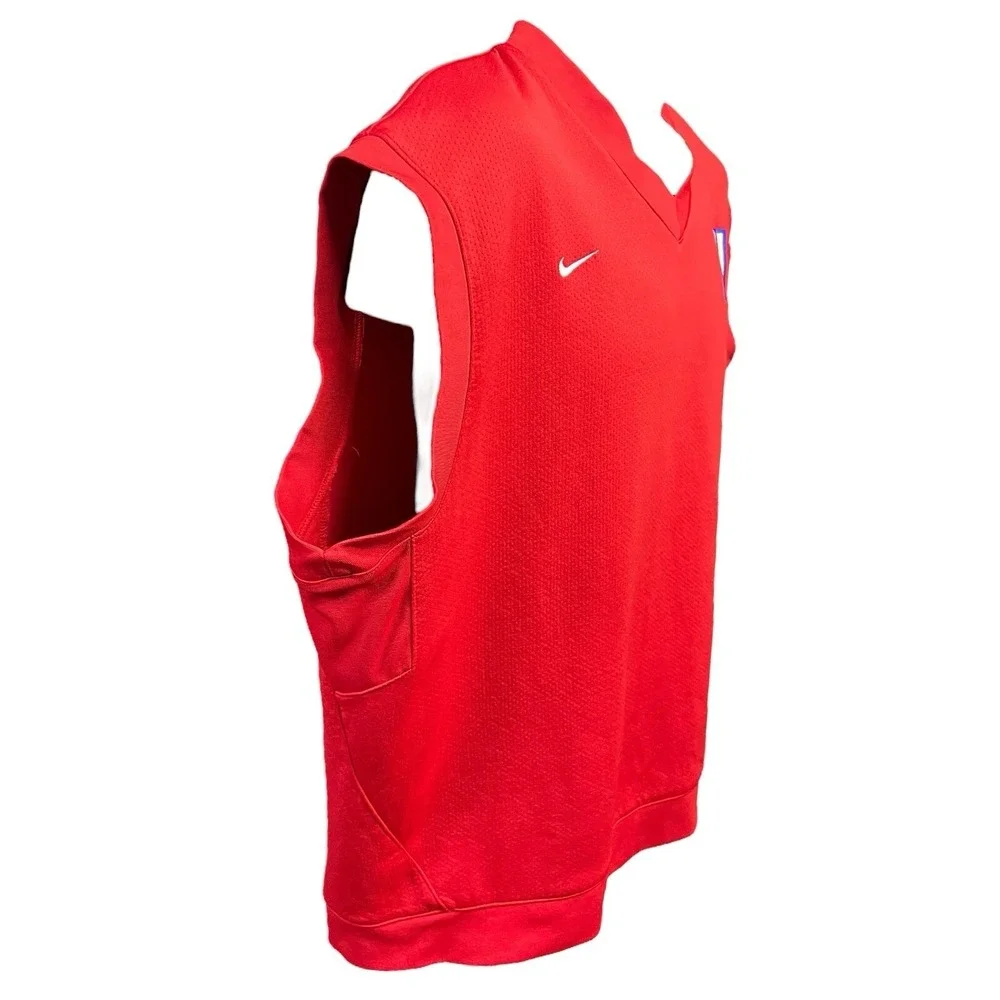 VTG Nike Jersey XL Red‎ Golf Vest Sleeveless VNeck Bishop Miege High School Team